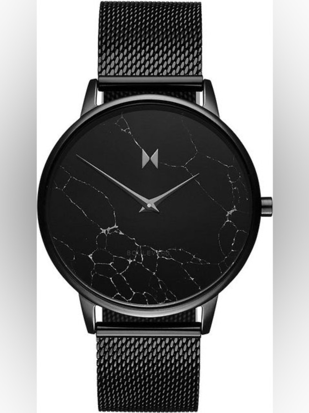 MVMT Boulevard Marble Face Watch | Black Mesh Band | Brand New in Box